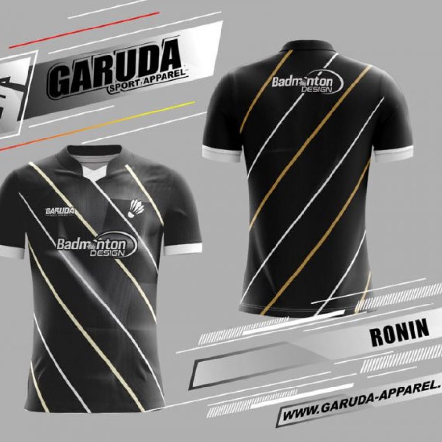 Baju Badminton Ronin Warna Hitam Minimalis Paling Kece