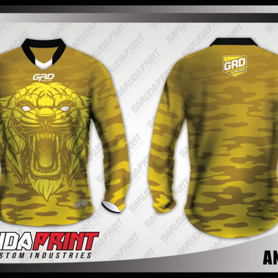 Desain Baju Sepeda Downhill Anytigro Motif Loreng Harimau