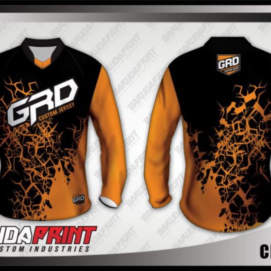 Desain Baju Sepeda Downhill Cracked Yang Modern Dan Elegant