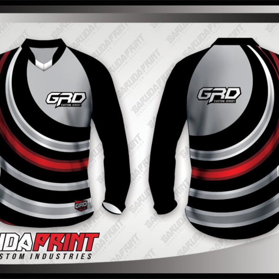 Desain Baju Sepeda Downhill Spiral Motif Melengkung