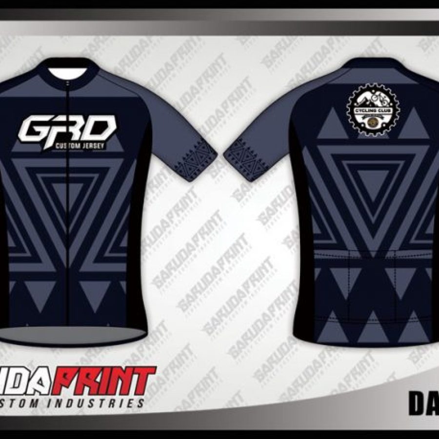 Desain Baju Sepeda Roadbike Darknic Hitam Abu Abu Terbaru