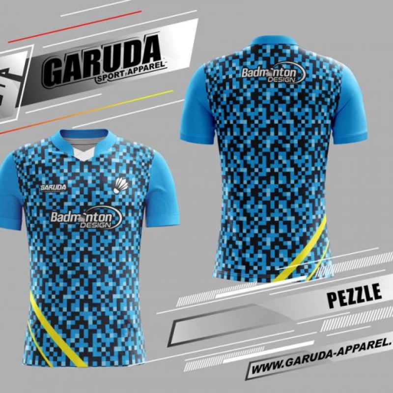 Jersey Badminton Pezzle Warna Biru Toska Siap Tampil Beda