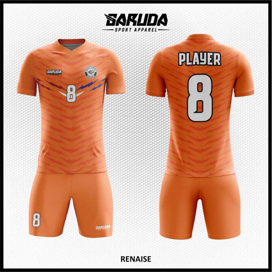 Desain Jersey Code Renaise Warna Orange yang Minimalis