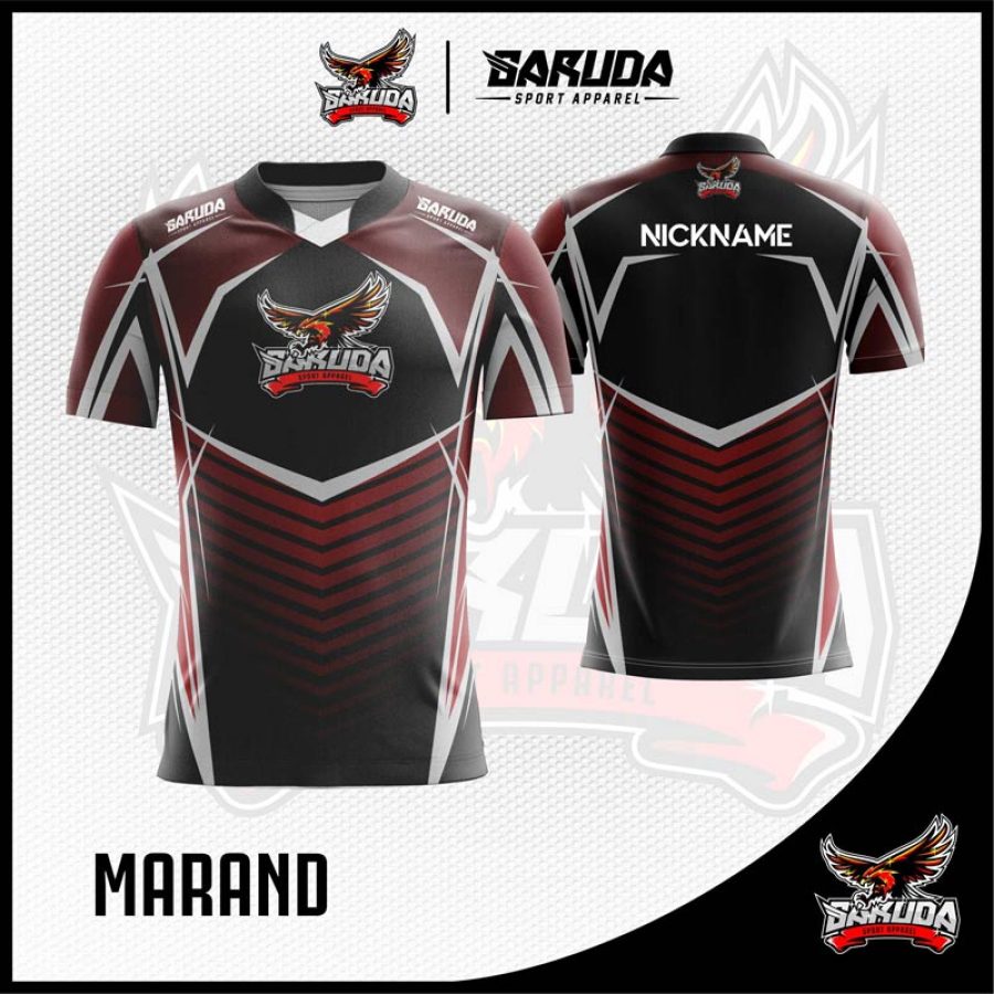 Desain Jersey Gaming Marano Warna Coklat Hitam Yang Menawan
