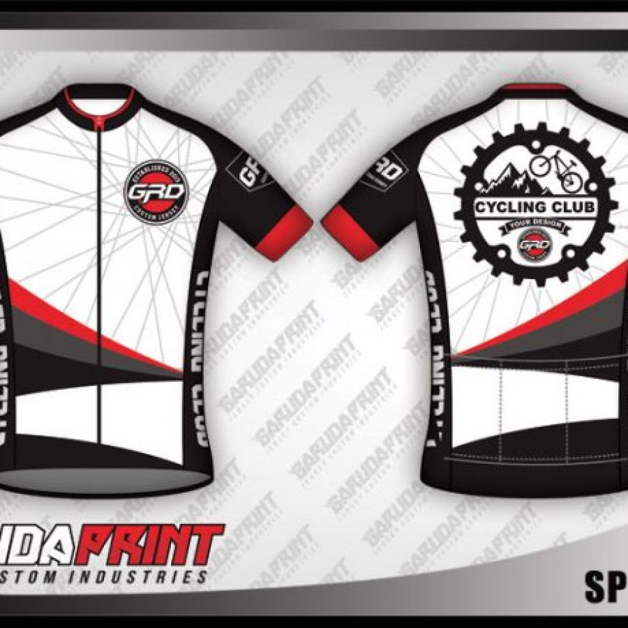 Desain Jersey Sepeda Gowes Speedmax Warna Putih Hitam