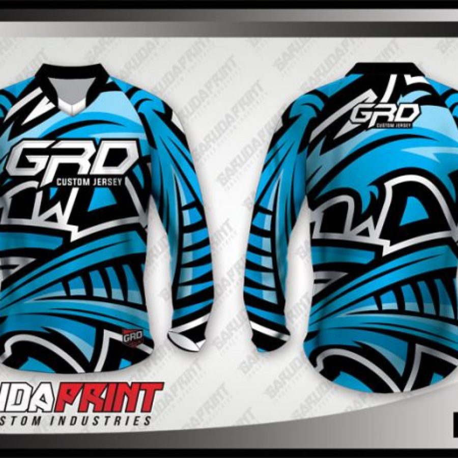 Desain Jersey Sepeda MTB Knight Warna Biru Sangat Keren