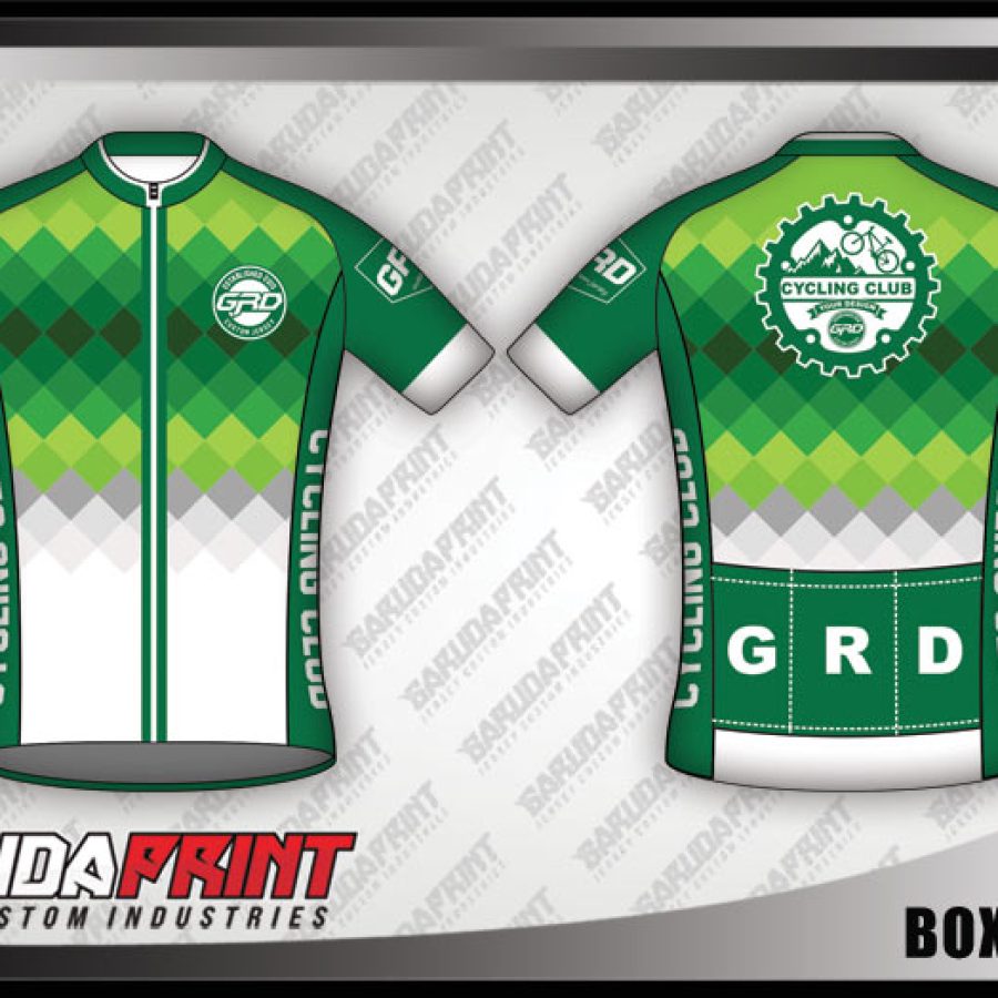Desain Jersey Sepeda Road Bike Box To Box Warna Hijau