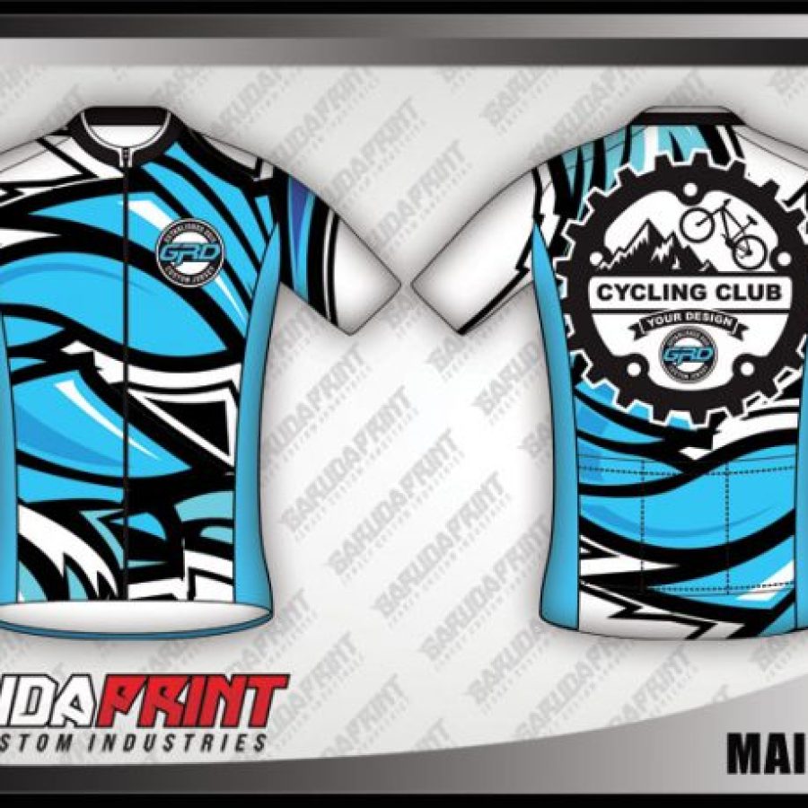 Desain Jersey Sepeda Roadbike Mainstreet Warna Biru Putih Tampil Beda