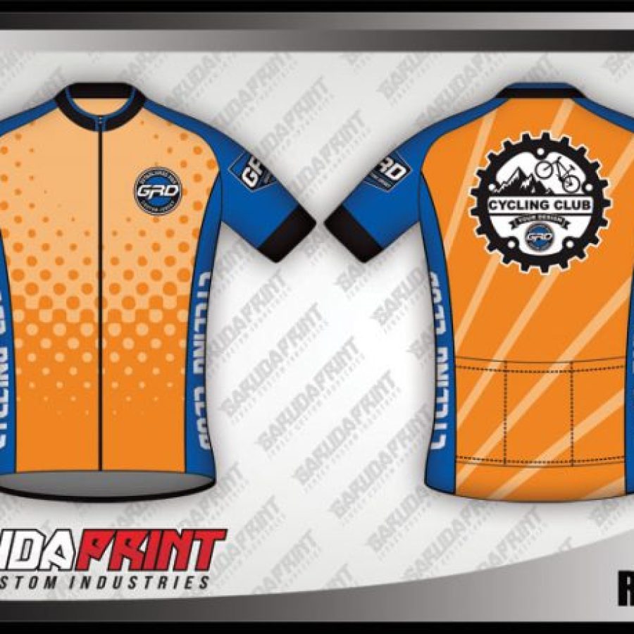 Desain Kaos Sepeda Roadbike Reamor Warna Orange Cerah
