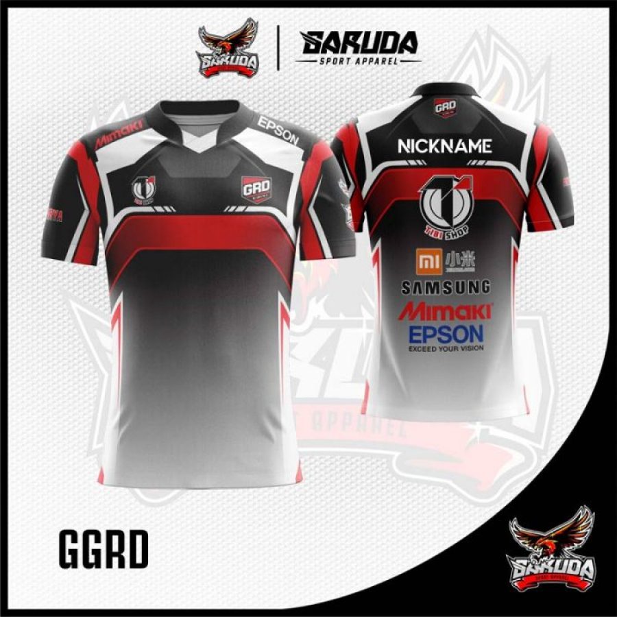 Desain Kostum Gaming Esport GGRD Warna Hitam Terbaru