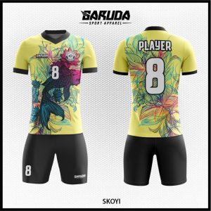 Desain Kostum Sepakbola Skoyi Motif Bunga Tampil Anggun