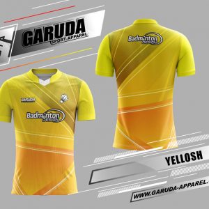 Desain Baju Badminton Yellosh Gradasi Warna Kuning