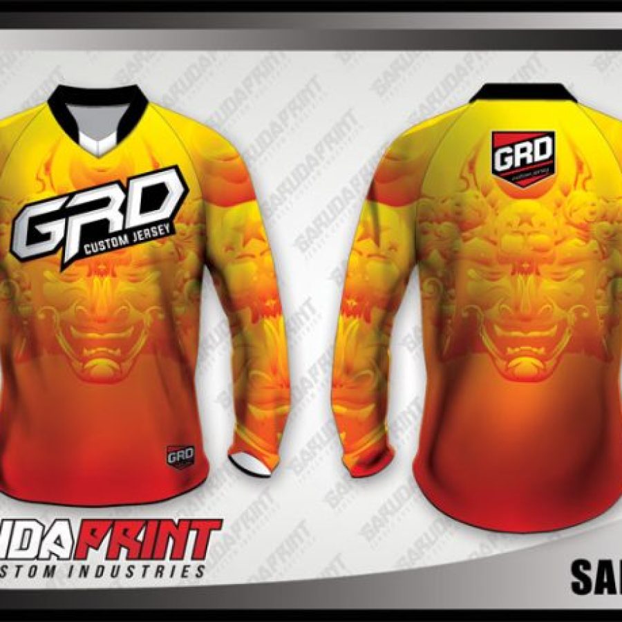 Desain Baju Sepeda MTB Sakazuki Motif Kepala Naga