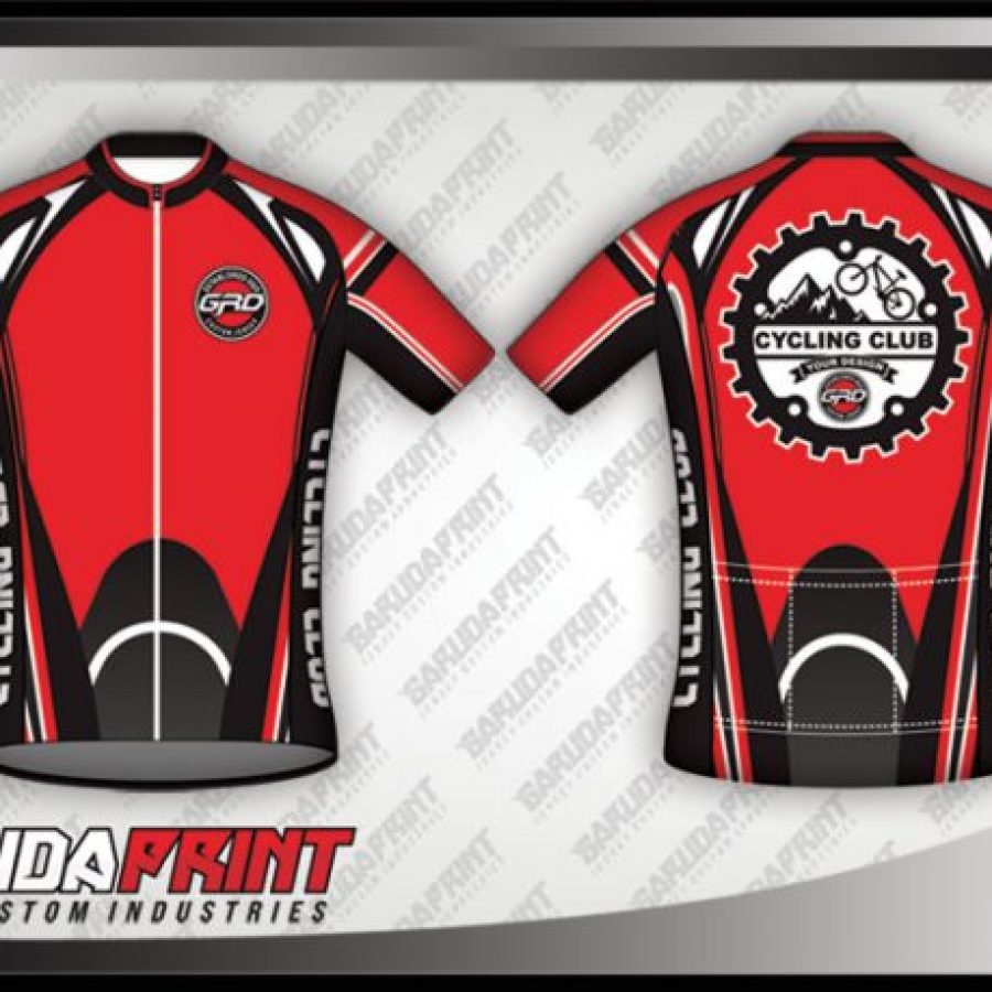 Desain Jersey Sepeda Gowes Luxury Warna Merah Hitam Menawan