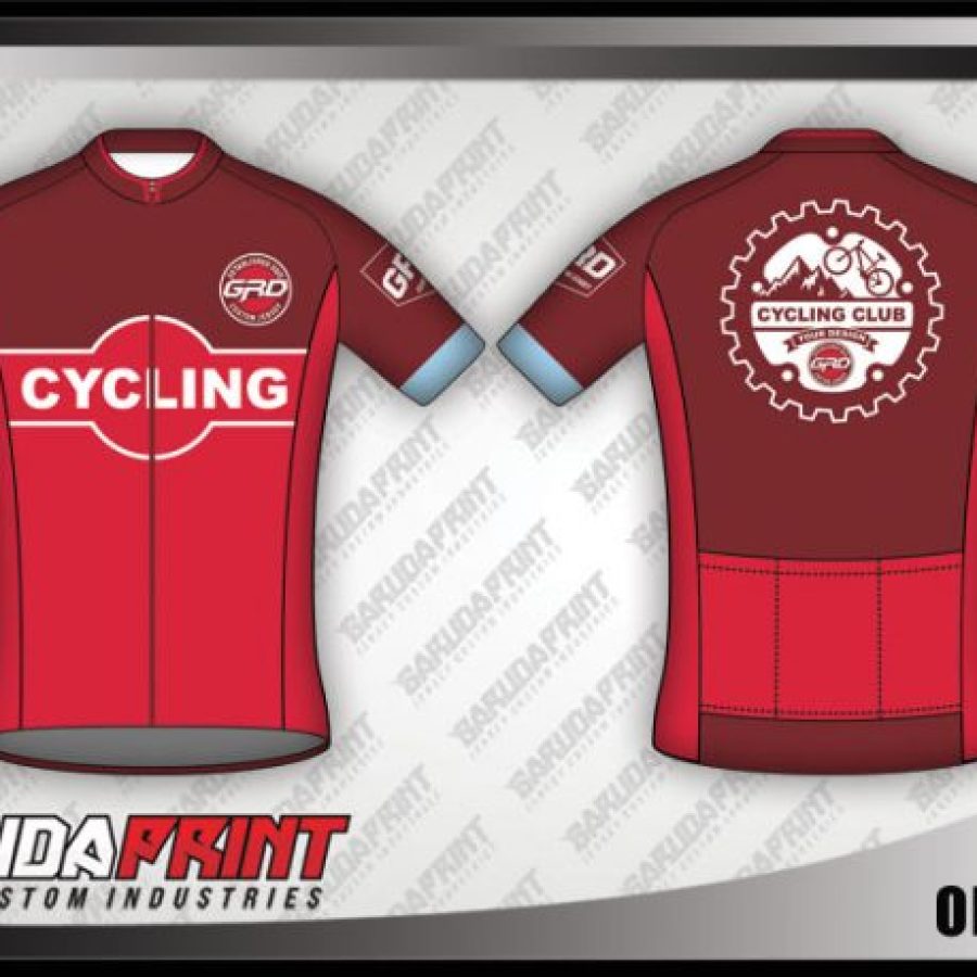 Desain Jersey Sepeda Gowes Ordinary Warna Merah Super Keren