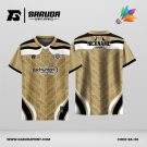 Jersey Badminton Kombinasi Gold–Hitam dengan Aksen Putih dan Motif Chevron Elegan Code: BA-06