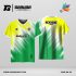 Jersey Badminton Warna Kuning–Hijau dengan Motif Garis Diagonal Code BA-64