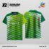 Jersey Badminton Warna Hijau–Putih dengan Motif Garis Miring Code BA-65