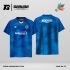 Jersey Badminton Warna Biru dengan Motif Pecahan Bidang Code BA-70