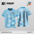 Jersey Badminton Warna Biru Langit dengan Motif Zigzag Garis Code BA-72