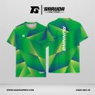 Jersey Lari Gradasi Hijau–Biru dengan Motif Geometris Modern Code GRA-01