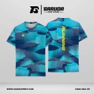 Jersey Lari Warna Biru Toska–Navy dengan Motif Camo Garis Dinamis Code GRA-09