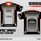 Jersey Racing GRC-02, Kombinasi Hitam–Abu dengan Aksen Oranye yang Tampil Elegan dan Agresif