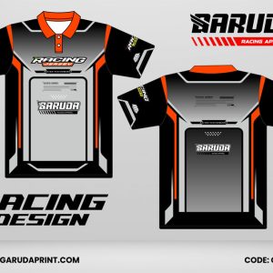 Jersey Racing GRC-02, Kombinasi Hitam–Abu dengan Aksen Oranye yang Tampil Elegan dan Agresif