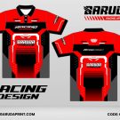 Jersey Racing GRC-05, Kombinasi Merah–Hitam dengan Aksen Putih yang Tampil Garang dan Sporty