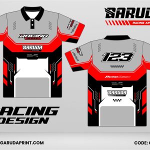 Jersey Racing GRC-07, Kombinasi Abu–Merah dengan Aksen Hitam yang Tampil Sporty dan Modern