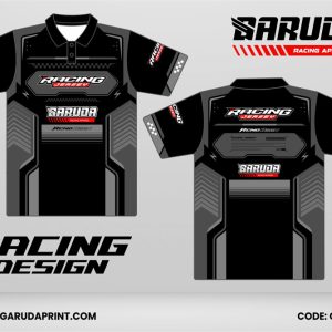 Jersey Racing GRC-16 Hitam–Abu dengan Panel Teknis Modern, Desain Racing Clean untuk Tim Balap dan Komunitas Motor