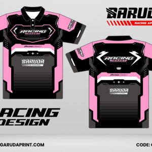 Jersey Racing GRC-17 Hitam–Pink dengan Panel Kontras Tebal, Desain Racing Berani untuk Tim Balap dan Komunitas
