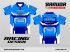 Jersey Racing GRC-18 Biru–Putih dengan Layer Panel Bertingkat, Desain Racing Clean dan Profesional untuk Tim Balap
