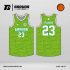 Jersey Basket GBK-37 Hijau – Kuning dengan Motif Geometris Zigzag Labirin