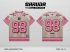 Jersey Kelas GCL-14 Cream – Pink dengan Motif Bintang Pop dan Garis Panel Lembut