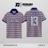 Jersey Berkerah GK-07 Cream Dongker Motif Garis Horizontal Elegan dan Bersih