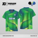 Jersey Padel GPDL-08 Hijau Lime–Biru Teal dengan Motif Geometric Panel Shift dan Linear Angle Texture