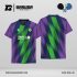 Jersey Padel GPDL-30 Ungu Violet–Navy Gelap–Hijau Neon dengan Motif Diagonal Power Panel dan Velocity Line Fade