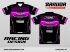 Jersey Racing GRC-30 Hitam dengan Gradasi Magenta Neon, Aksen Pink Electric, dan Motif Garis Horizontal Speed Tech