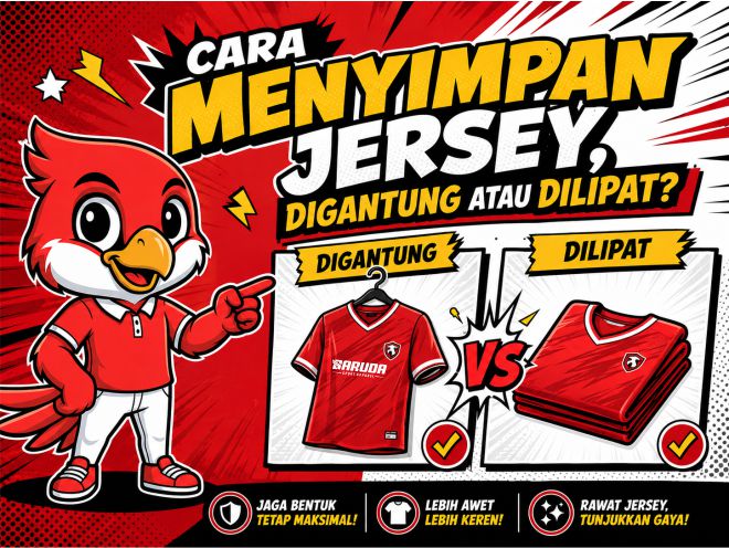 Digantung atau Dilipat? Metode Penyimpanan Jersey agar Tidak Mudah Apek dan Merusak Sablon
