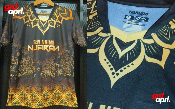 Jersey Klub Berkuda Ben Ndino Njaran dengan Motif Ornamen Gold