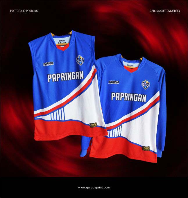 Detail hasil produksi jersey printing custom