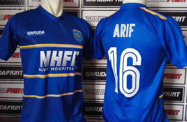 Jersey Futsal Navy Hospital FC Tampil Rapi dengan Warna Biru dan Aksen Kuning