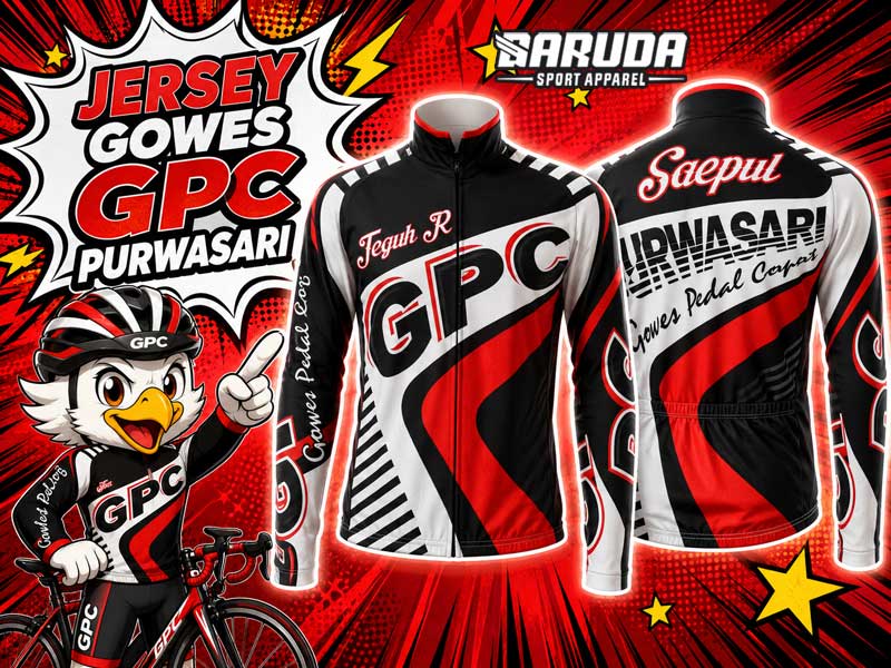 Jersey Gowes GPC Purwasari Half Zipper Bahan Dry Fit