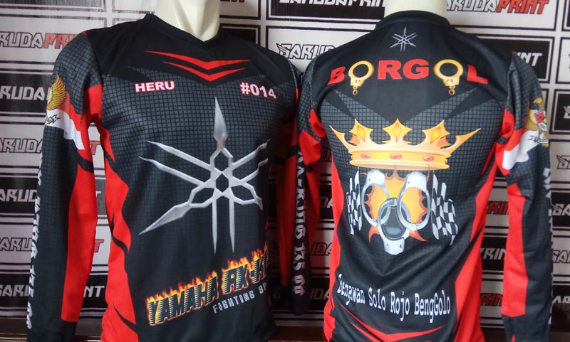 Jersey Komunitas Motor Yamaha RX King Tampil Garang dengan Desain Hitam Merah