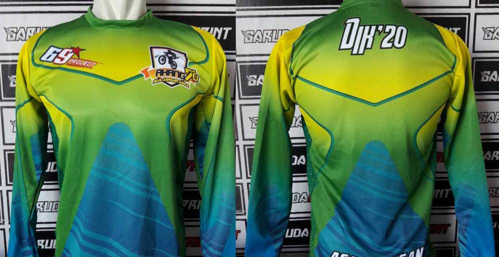 Jersey Sepeda Asal Jangan Jara Tampil Segar dengan Kombinasi Hijau, Kuning, dan Biru