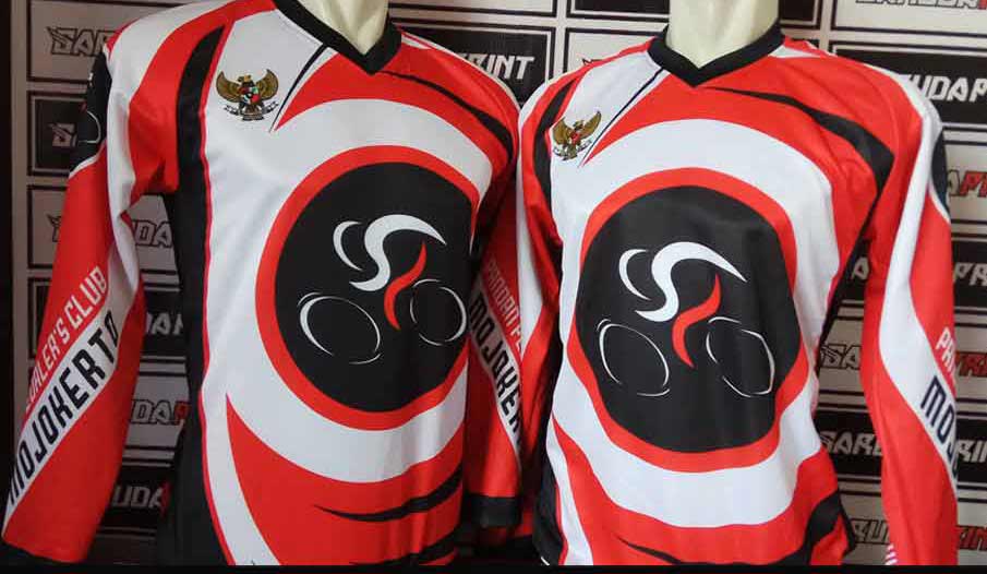 Jersey Sepeda Mojokerto Pandan Pedalers Club Tampil Sporty dengan Desain Merah Putih