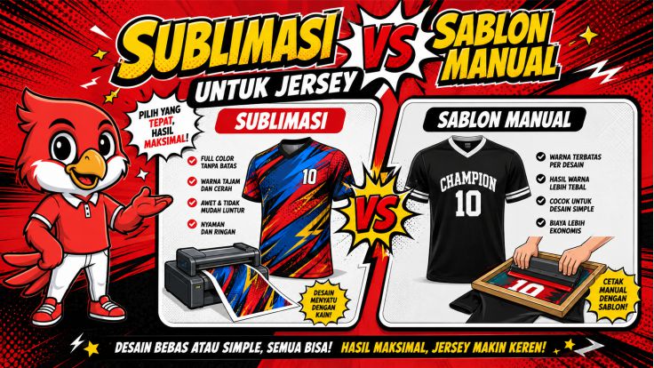 Kelebihan Cetak Sublimasi vs Sablon Manual pada Jersey Olahraga
