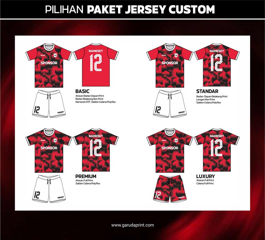 Paket jersey custom Garuda Print