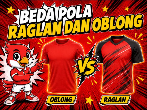 Perbedaan Pola jersey Oblong dan Raglan